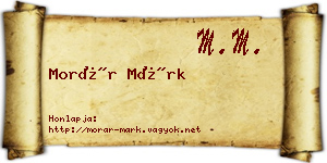 Morár Márk névjegykártya